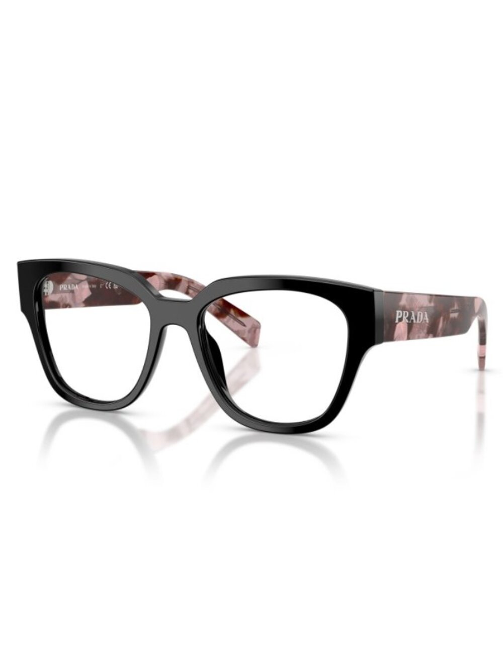 NEW PRADA PR C06V 28F1O1 Black Oval Eyeglasses 54mm